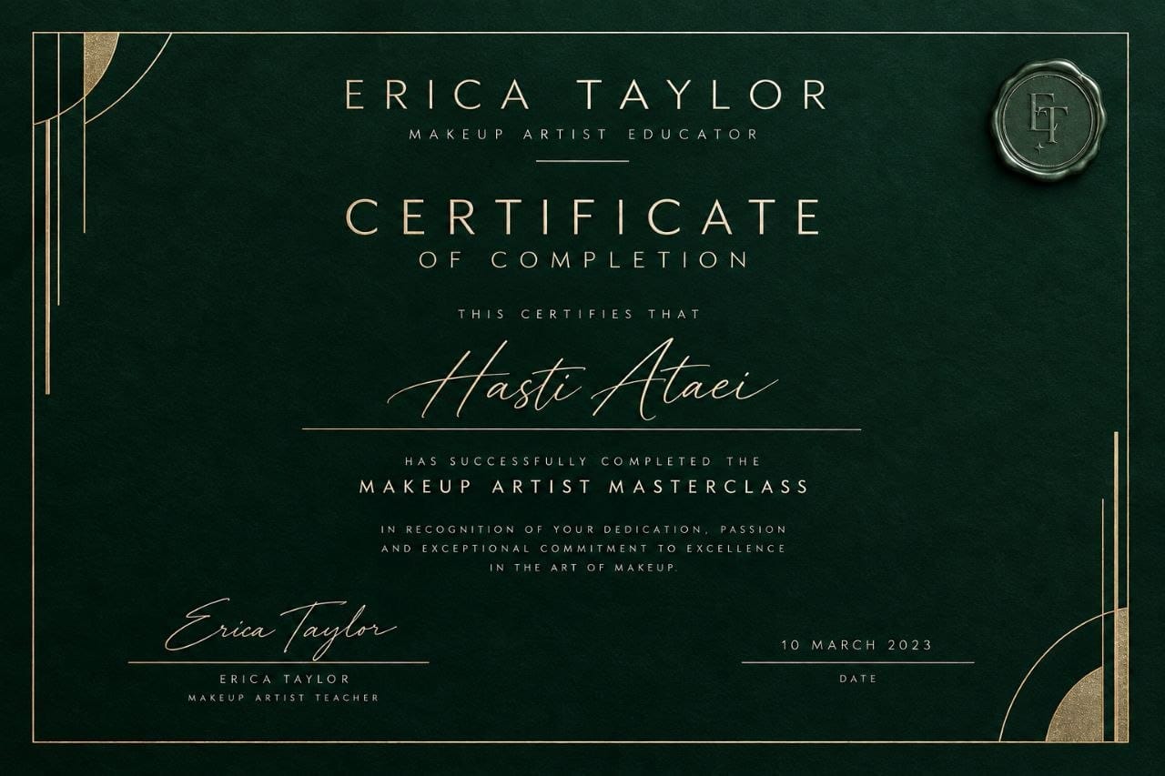 تصویر گواهی با نام Erica Taylor