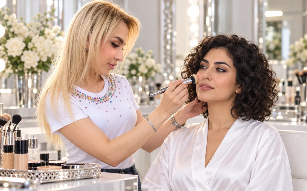 تصویرسازی هستی در حال آموزش میکاپ