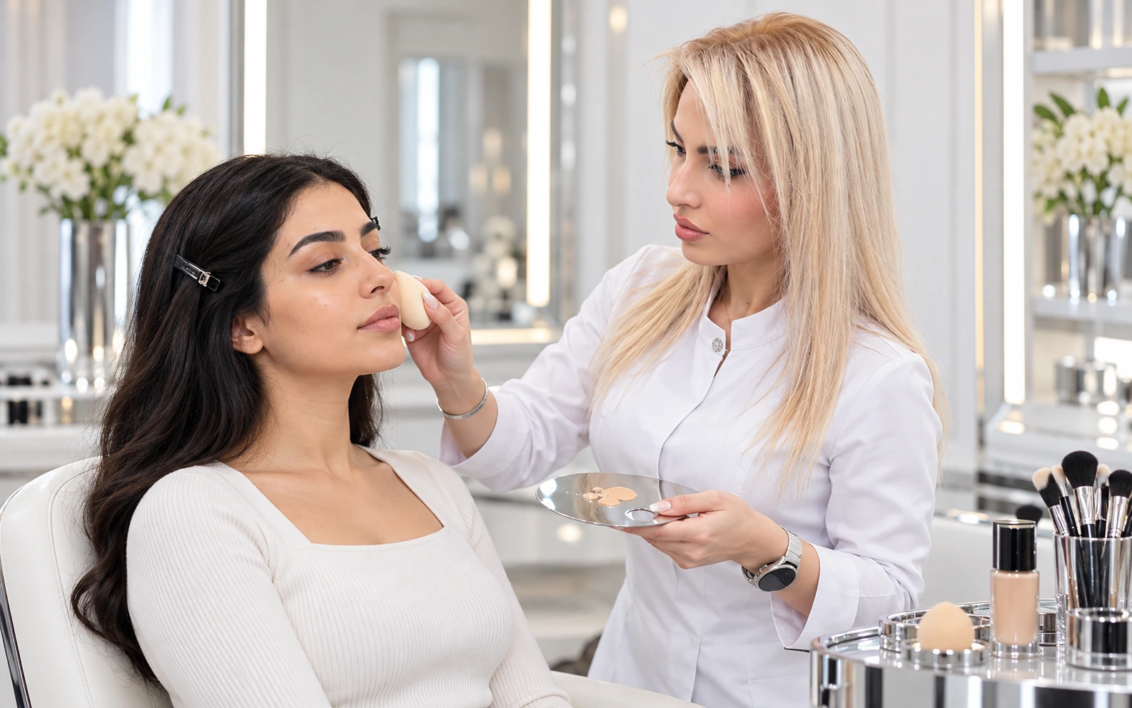 هستی عطایی در فضای سفید و نقرهای میکاپ؛ بازآفرینی هنری